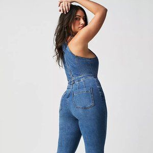 We The Free CRVY Sydney Denim Jumpsuit Size 16 New NWT